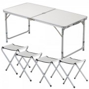 Набір для пікника алюмінієвий стіл і стільці Folding Table Multy Білий