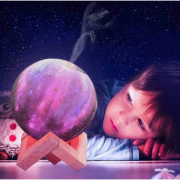 Настільний нічник-світильник 3D із зволожувачем повітря Космос STB 13 см Різнокольоровий 