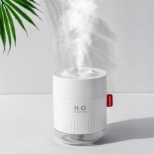 Ультразвуковий безшумний  портативний міні зволожувач повітря нічник Car Humidifier H2O 500 мл Білий