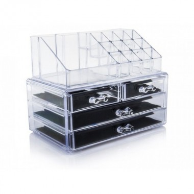 Бокс органайзер для косметики Cosmetic storage box DEEP LUXURY Прозрачный