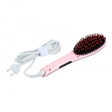 Электрическая расческа-выпрямитель Fast Hair Straightener CONTOUR PRO HQT-906 Pink