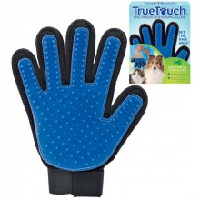 Перчатка для вычесывания шерсти True Touch GTM Черно-синяя