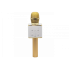 Беспроводной караоке микрофон GTM с динамиками в чехле Bluetooth USB Q7 PRO VERSION Gold