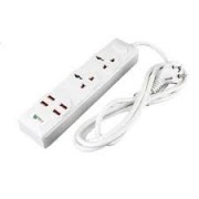 Удлинитель Remax BKL-08 2 Socket / 4 USB / Кабель 200см Белый
