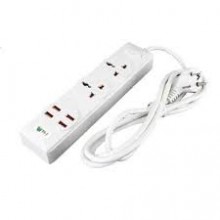 Удлинитель Remax BKL-08 2 Socket / 4 USB / Кабель 200см Белый